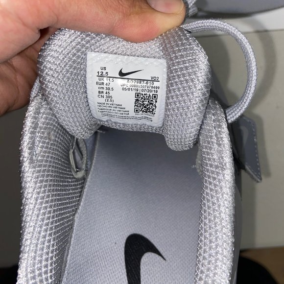 Nike Romaleos 3XD Weightlifting Gym Shoes AO7987-010 Silver Gray Size US 12.5 main image 7